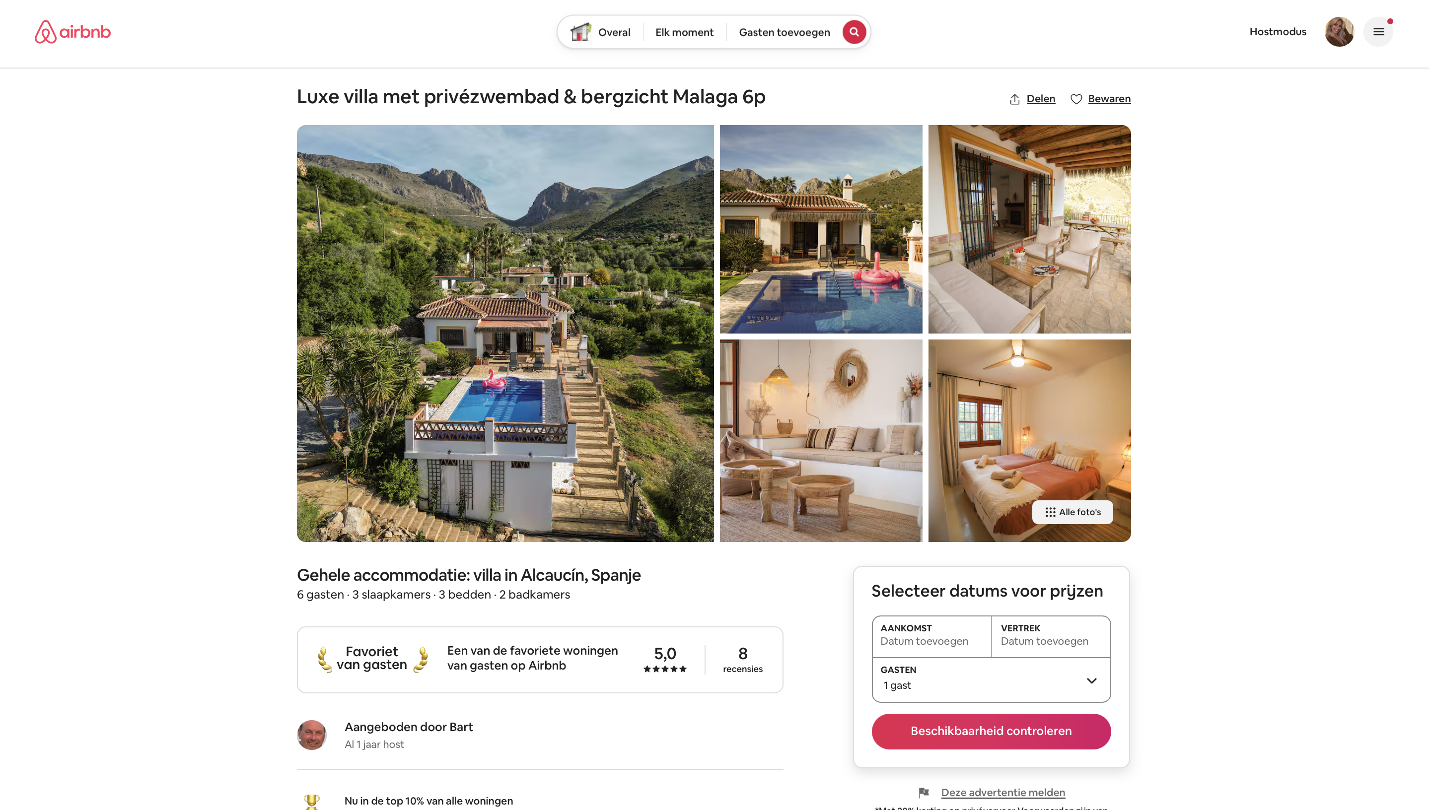 Airbnb-advertentie na optimalisatie door Manon