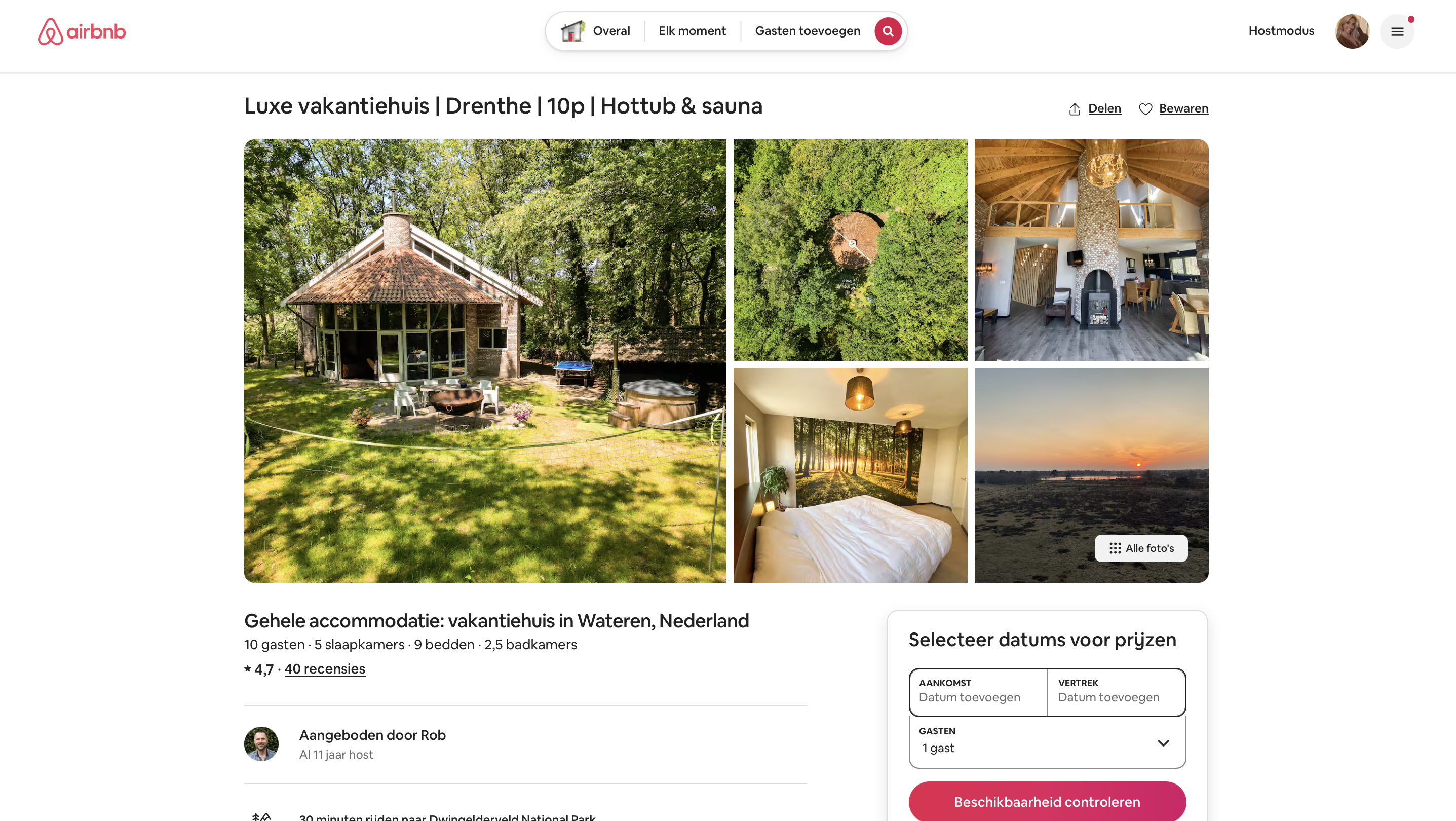Geoptimaliseerde Airbnb-advertentie van vakantiehuis De Paddestoel